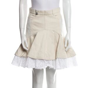 Alexander McQueen Lace Trim Embellishment Knee-Length Skirt PRISTINE Condition